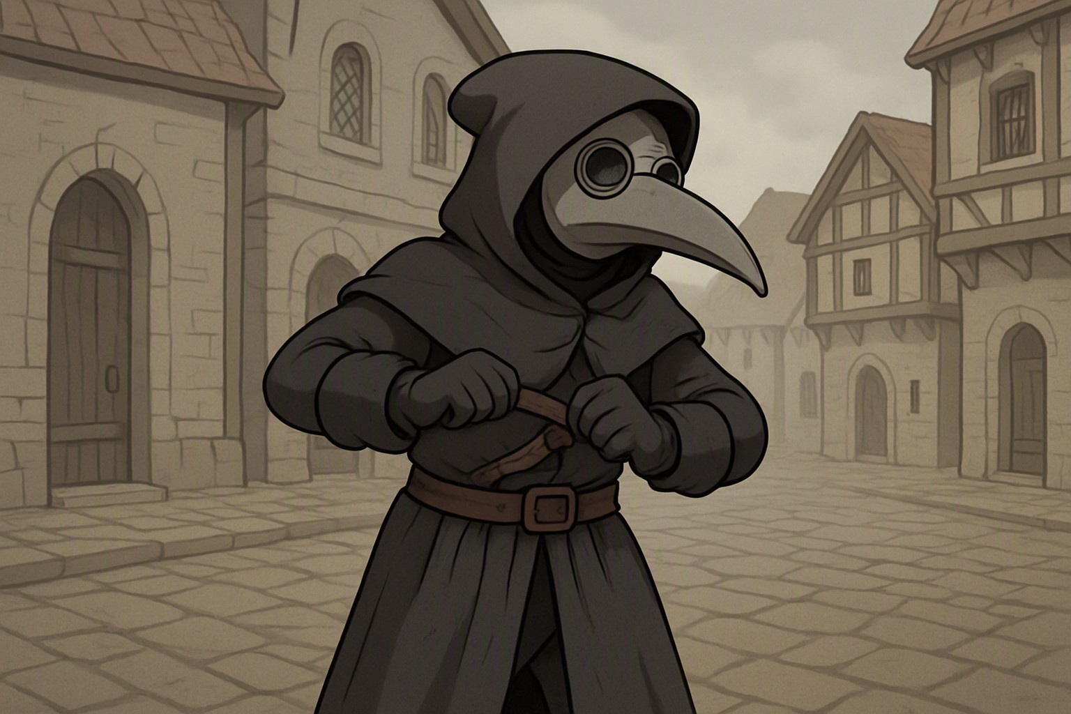 Same character — scene 1 still from one Stoicky video